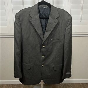 NWT Perry Ellis Charcoal Checkered Blazer